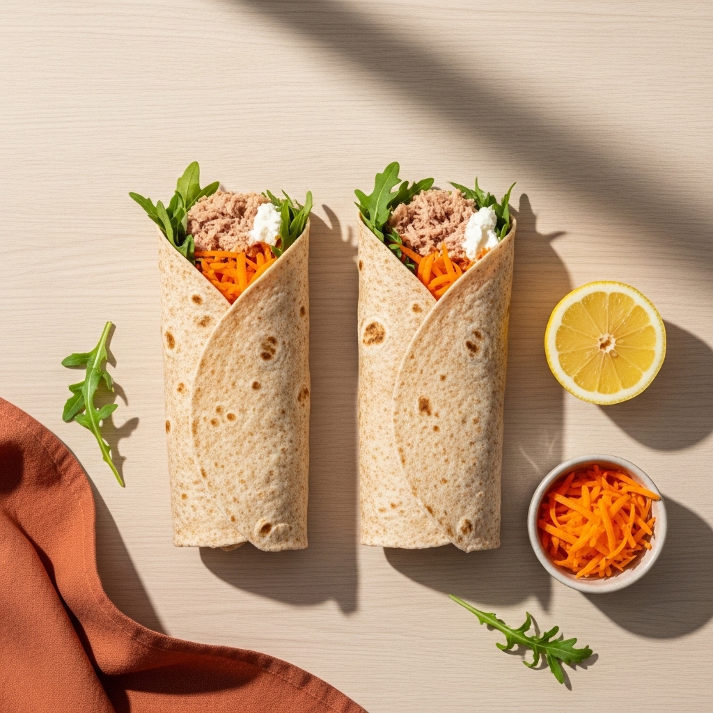 Wrap de Atum com Cenoura